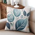 thumbnail image 3 of Cute Botanical Print Vintage Yellow Sage Green Flower Leaves Throw Pillow Covers 20"x20", 1 Pcs, Linen Study Sofa Cushion Cover Indoor Living Room Home Decor, 3 of 6