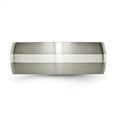 thumbnail image 3 of Titanium Sterling Silver Inlay 8mm Brushed Band, 3 of 9