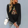 thumbnail image 5 of ShiShine Women's Christmas Sweatshirt Cute Books Tree Graphic Long Sleeve Holiday Shirts Casual Crew Neck Xmas Tops, 5 of 6