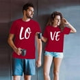 thumbnail image 3 of Same Gender Valentine's Day Special Meaning Printed T Shirt Valentine's Day T Shirt Women Pack Lose Women Shirts Womens Short Sleeve Shirts Plain Solid Color Shirts Womens Space Pack Womens Long Top, 3 of 3