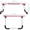 thumbnail image 4 of Notebook table, dormitory with small desk, bed with laptop table, folding table, small dormitory, with cup slot (60 x 40 cm), 4 of 7