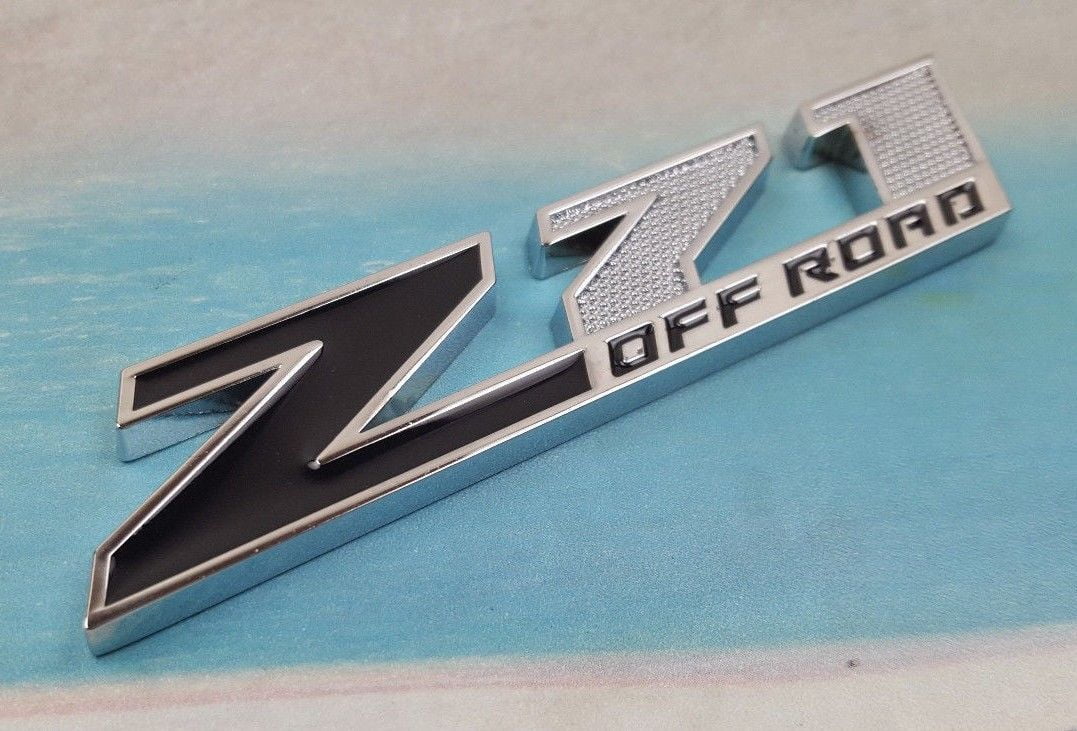 3 PCS Small NEW Z71 OFF ROAD Emblem For Silverado Sierra Suburban Matte Black