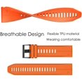 thumbnail image 2 of XINQIHANG for Garmin Instinct Watch Band, 22mm Quick Fit Silicone Sport Waterproof Replacement Watch Band Strap for Garmin Instinct/Fenix 5/5 Plus/Forerunner 935/Approach S60/Quatix 5 (Orange), 2 of 7