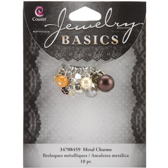 Cousin Jewelry Basics Metal Charms, 10pk