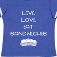 thumbnail image 4 of Inktastic Live Love Sandwiches Boys or Girls Toddler T-Shirt, 4 of 5