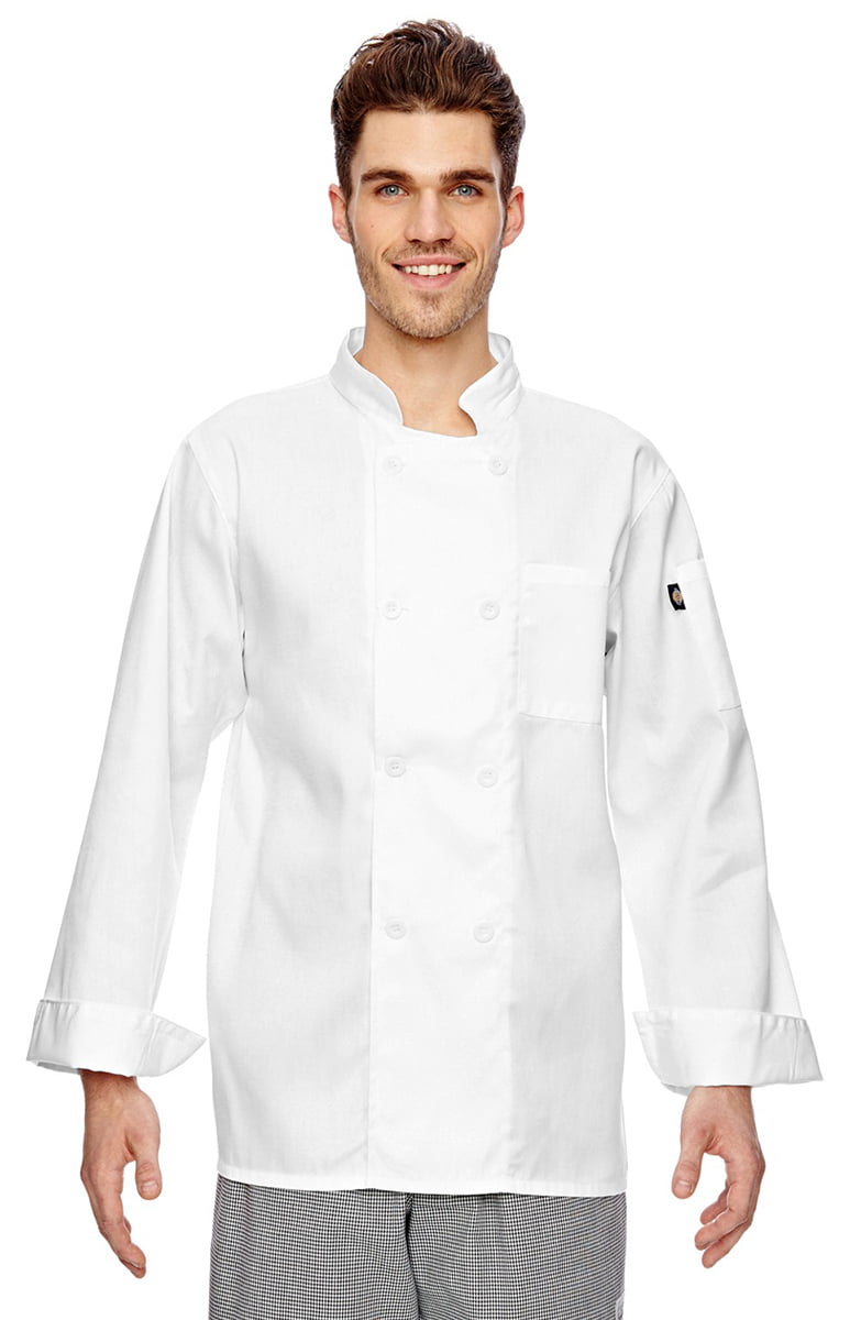 Basic 8 Button Chef Coat DC118 2-PACK Dickies Men's Chef Coat 