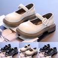 thumbnail image 7 of Gpaecead Girls Pearl Mary Jane Shoes Solid Color Patent Leather Anti Slip Sole Flats For School And Party, Black, 7 of 7
