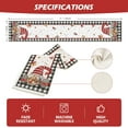 thumbnail image 2 of Buffalo Plaid Gnome Watercolor Botanical Christmas Table Runner 13x72 Inch, Seasonal Farmhouse Holiday Winter Rustic Burlap Xmas Runners for Table Decorations Home Party Decor, 2 of 6