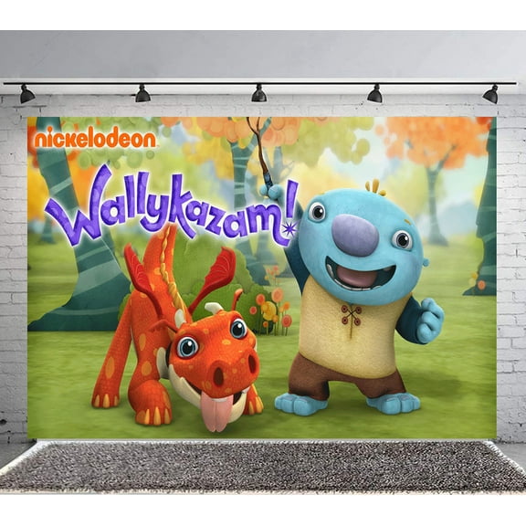 Wallykazam Backdrop Banner Party Supplies Poster Movie Theme Background for Photography Birthday Decorations
