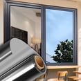 thumbnail image 3 of One Way Mirror Tint Window Film, 11.8" Wide One-Way Privacy Mirror Reflective Film, Window Privacy Film Daytime Privacy Window Film,Heat Control & UV Blocking Reflective Mirror,1Pc(Black2,196x11.8"), 3 of 8