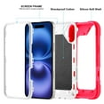 thumbnail image 4 of Dteck for iPhone 16 Plus Case with Double Ring Stand, Heavy Duty Silicone +PC Military Grade Shockproof Back Cover for iPhone 16 Plus,Rose, 4 of 6