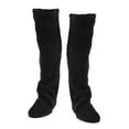 thumbnail image 3 of Segolike Plush Leg Warmers, Thigh High Socks, Sleeping Socks, Boot Socks Stocking Slipper Stockings, over Knee Fuzzy Socks for Bedroom Black, 3 of 8