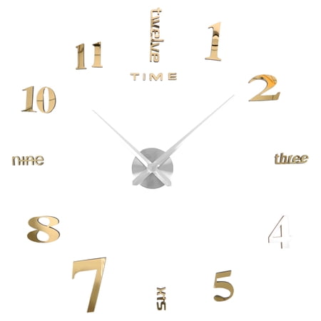 TAILTOSS 1Pcs Unique Wall Clock for Living Room Decor with Protective Film 24.8Inch