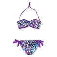 thumbnail image 2 of Becca Womens Printed Push Up 2 Piece Bikini, Purple, Medium, 2 of 2