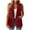 Wine, variant on Bovxnpu Women's Summer Sleeveless Vest Tops, Lightweight Fashion Casual Work Office Blazers with Pockets, Women's Fashion Solid Color Button Pocket Suit Coat Sleeveless Casual Coat/Jacket S