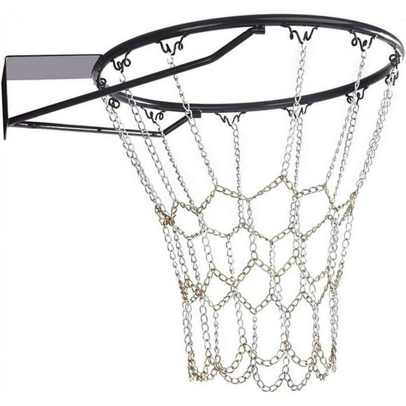 Basketball Net, Heavy Duty Galvanized Steel Chain for Standard Indoor Outdoor Rims, Durable Material Metal Chain, 21 Inch Length, Designed for All Weather Anti Whip