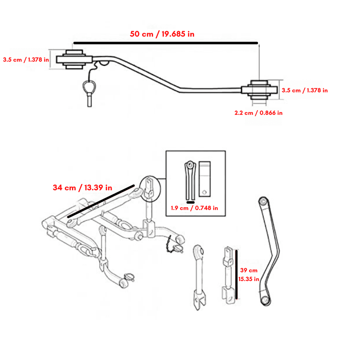 3 Point Hitch Kit for Kubota B Series Compact Tractor Category Cat 1 3PT  Brand: Fast-N-Rs, LLC - Walmart.com