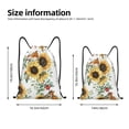 thumbnail image 4 of Bingfone Sunflowers Leaves And Birds Drawstrings Backpacks Bags For Men Women Gym Drawstrings Bag, 4 of 9