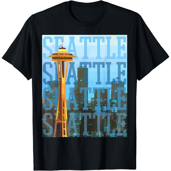 Seattle Washington - Space Needle City Souvenir Gift T-Shirt