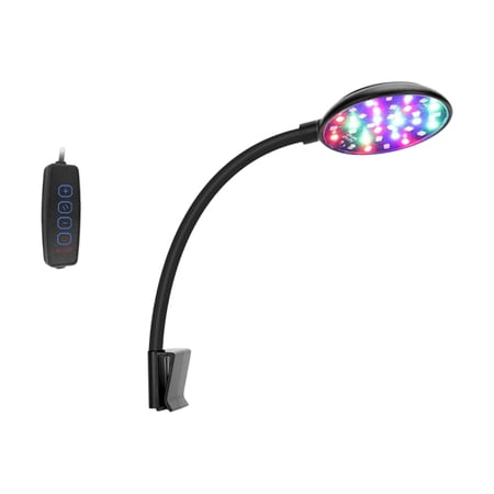 AOOOWER Compacts Clip On LED Light for Small Aquariums Adjustable Arm Fishes Tanks Plant