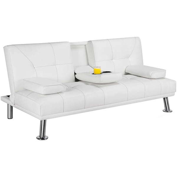 Simple instructions for bed futton contemporary, exclusive selection of what you can get a secret compartment underneath to fit a closet when your bank account. luxurygoods modern faux leather reclining futon with cupholders and pillows white