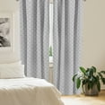 thumbnail image 2 of Ambesonne Ethnic Curtains, Monochrome Grunge Shapes Art, Pair of 28"x84", Pale Grey and Pearl, 2 of 5