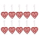 thumbnail image 1 of 20 colgantes de corazón huecos, decoración de madera para manualidades, adornos artesanales para bodas y fiestas, color rojo, 1 of 7