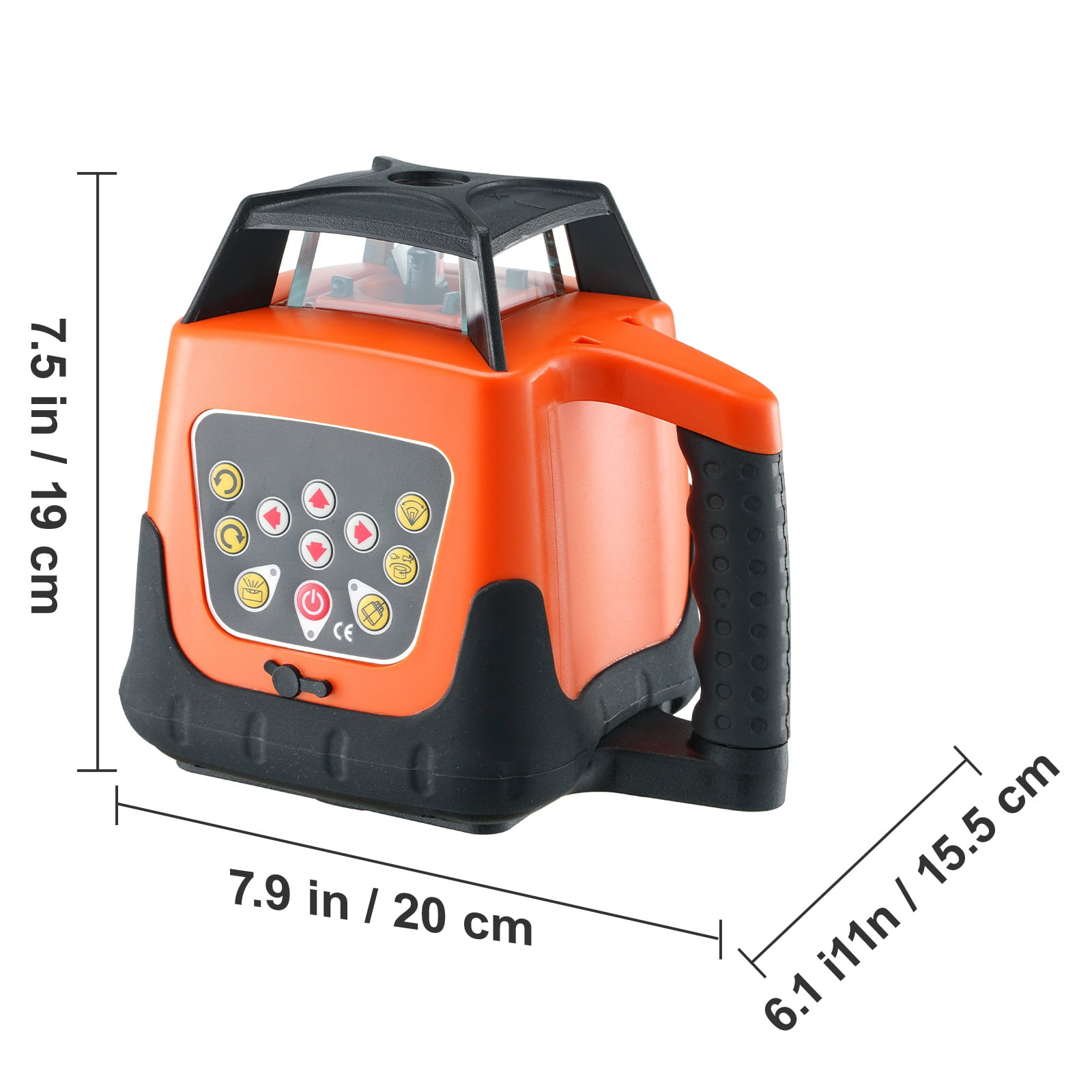 KFFKFF Laser Level, 1650ft Range, 360° Self-Leveling Red Cross Line, Adjustable 5 Speeds & 4 Scan Angles, IP66 Water-Resistant, Remote & Manual Modes, Includes Battery