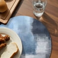 thumbnail image 3 of Navy Blue Ombre Round 13 Inch Placemats Set of 4, Modern Oil Painting Geometric HeatResistant Non Slip Place Mats for Dining Table, Wipeable Braided Kitchen Table Mats for Housewarming, 3 of 9