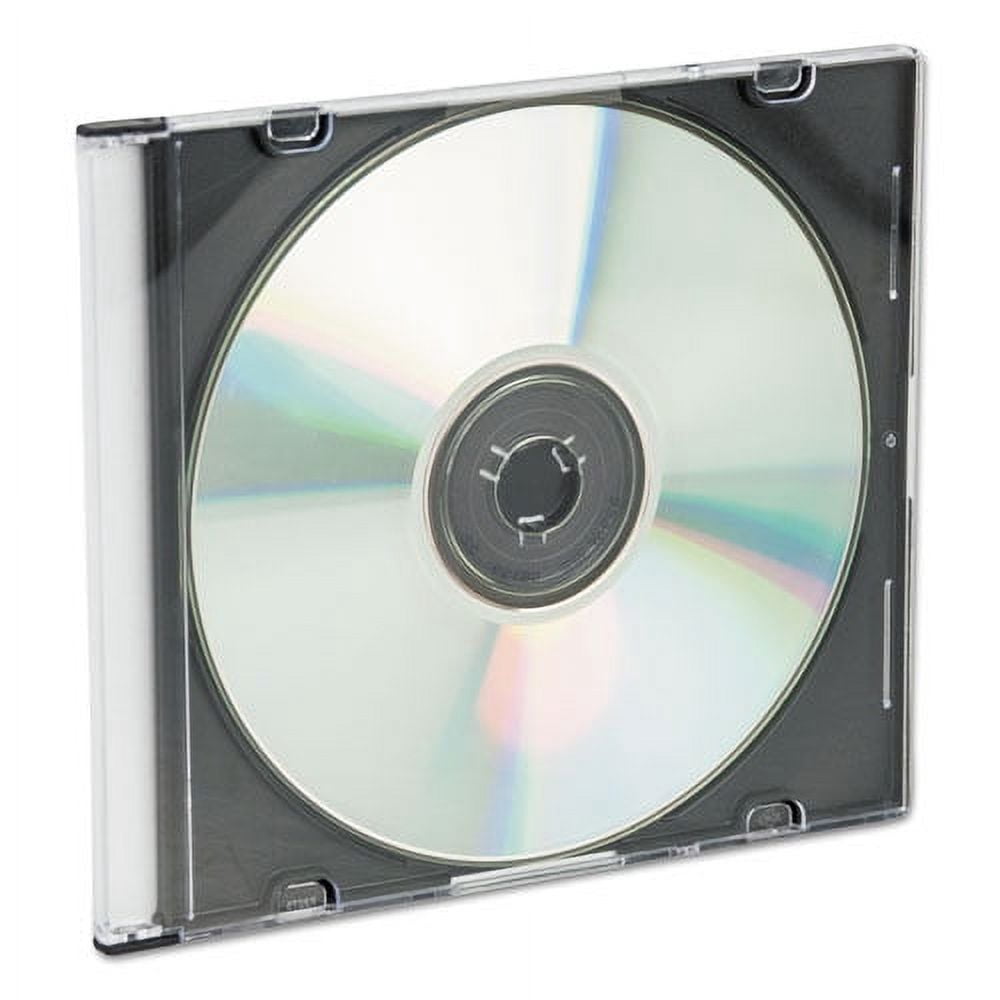 Cd/dvd Slim Jewel Cases, Clear/black, 25/pack | Bundle of 10