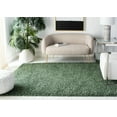 thumbnail image 3 of SAFAVIEH August Sophia Solid Shag Area Rug, Green, 4' x 4' Square, 3 of 8