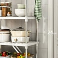 thumbnail image 4 of Lilixerw 3 Tier Rolling Utility Cart,Heavy-Duty Storage Rolling Cart with Wheels,Multifunctional Grid Organization Utility Cart for Kitchen Dining Room Living Room, 4 of 8