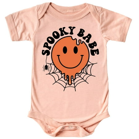 

Spooky Babe Halloween Shirts and Bodysuits for Infant Baby and Toddler Youth Girls Peach Bodysuit 12 Months