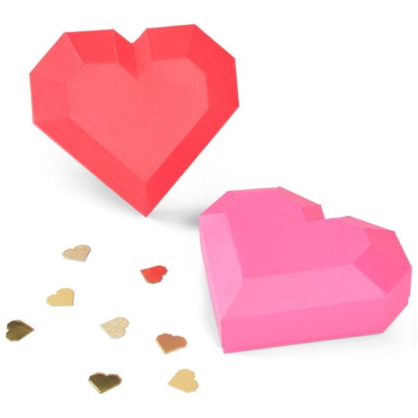 Sizzix Thinlits Dies By Kath Breen 6/Pkg Geo Heart Box
