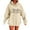 Beige, variant on You Are Stronger Than The Storm Hoodies for Women Mental Health Matters Inspirational Positive Hooded Sweatshirt