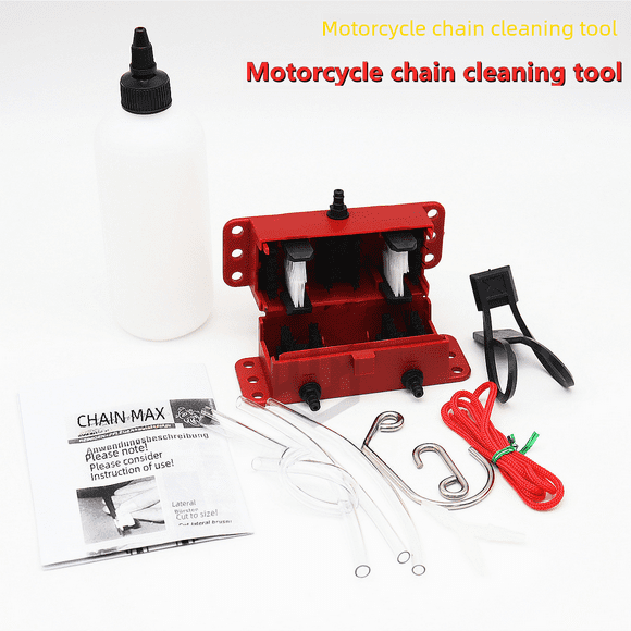 Cepillo de cadena de 360 grados para motocicleta, cepillo para bicicleta de carretera sin cadena, herramienta de descontaminación para locomotoras pesadas todoterreno