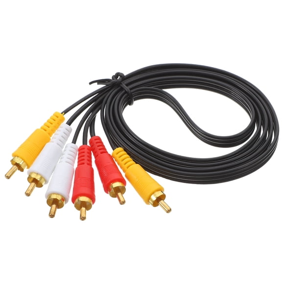 HEATSHAKING 3 Pairs Audio and Video Line for TV with Gold Plated Connectors and 1.5 Meters