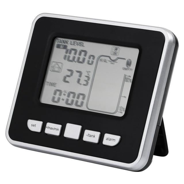 Ccdes Water Tank Sensor,Liquid Level Meter,Water Tank Liquid Depth Level Meter Sensor with Temperature Display