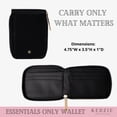 thumbnail image 5 of KEDZIE Essentials Only Pocket Wallet Textured Vegan Leather Card & Cash Organizer - Black, 5 of 6