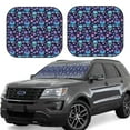 thumbnail image 6 of Kdxio Funny Skull Flower Print 2-Piece Sun Shade Front Windshield - Foldable Car Front Window Sunshades for Most Sedans SUV Truck, 6 of 6