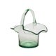 thumbnail image 1 of Elegante jarrón de cristal verde para una elegante decoración del hogar, 1 of 10