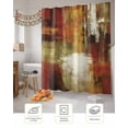 thumbnail image 7 of Fall Shower Curtain Burnt Orange Oil Painting Bathroom Curtains with Hooks, Waterproof Fabric Abstract Graffiti Art Thanksgiving Bath Shower Curtains Set for Bathroom Bathtubs Decor 72x72 Inch, 7 of 7