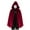 Red, variant on Rohuuque Women's and Men's Hooded Cloak Unisex Velevt Gothic Short Hooded Cloak Cape Funny Solid Color Cloak for Adults Black