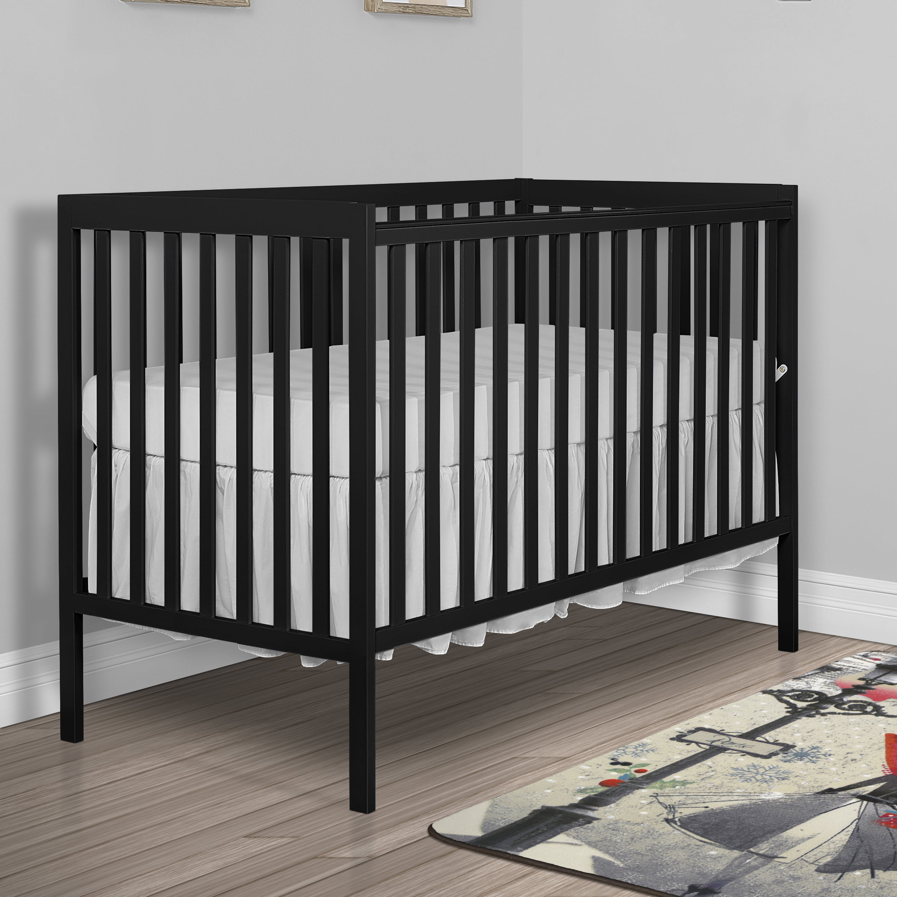 Nursery Essentials Bundle of Dream On Me Synergy 5 in 1 Convertible Crib, Dream On Me Emily Changing Table, with Dream On Me Twilight 5” 88 Coil Inner Spring Crib And Toddler Mattress In Black