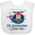 thumbnail image 3 of Inktastic My Godmother Loves Me Boys Boys Baby Bib, 3 of 4