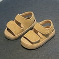 thumbnail image 2 of MIASHUI Summer Sandals Girls Soft Bottom Solid Color Casual Beach Shoes,Khaki,6-9 Months, 2 of 9
