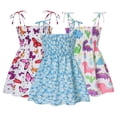 thumbnail image 2 of LYMAYTER Kids Girls Princess Dresses Toddler Floral Party Dress Baby Summer Beach Sundress Dresses for 1-6 Y, 2 of 8