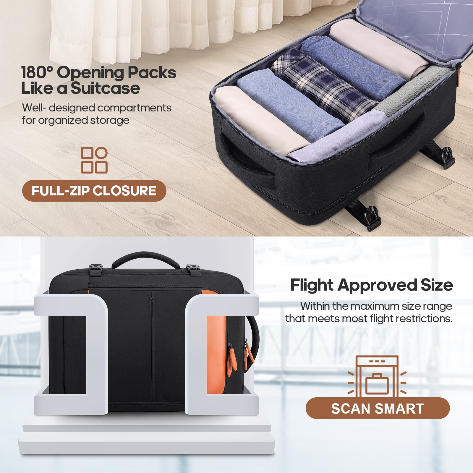 MIUSSE Hard Shell Luggage Sets 7 Pieces, 28/24/20 inch Suitcase Sets with Spinner Wheels & TSA Lock, Hard Case Luggage Set with Travel Backpack and Packing Cubes