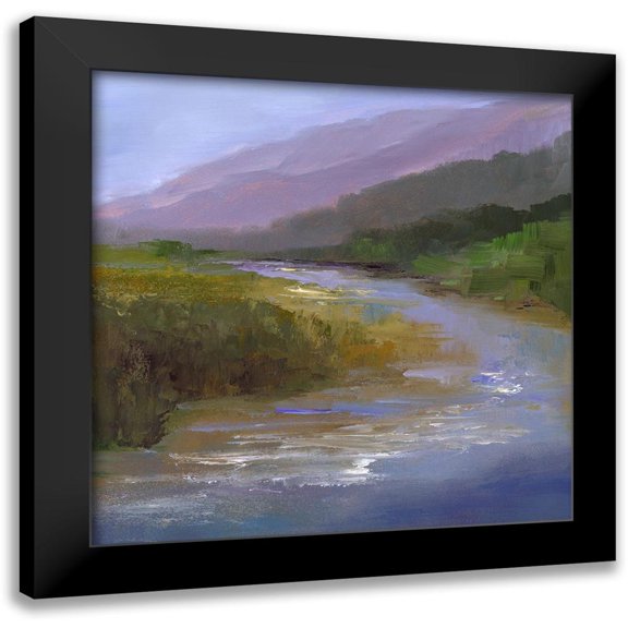 Finch, Sheila 12x12 Black Modern Framed Museum Art Print Titled - Mountain River I