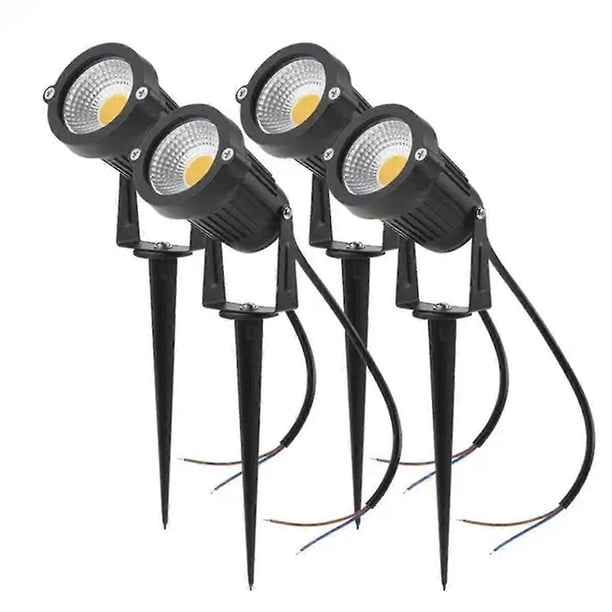 4pcs Waterproof Ip65 Garden Lawn Lamps Led Lawn Light Spike Bulb Outdoor Lighting For Garden,blue Light